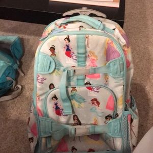 Pottery barn kids Disney princess rolling backpack